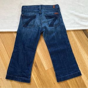 7 For All Mankind Dojo Cropped Jeans 26 flare knee length pants